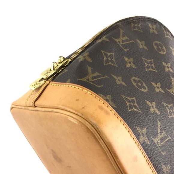 Alma Handbag Brown Monogram Canvas Satchel - Picture 9 of 12